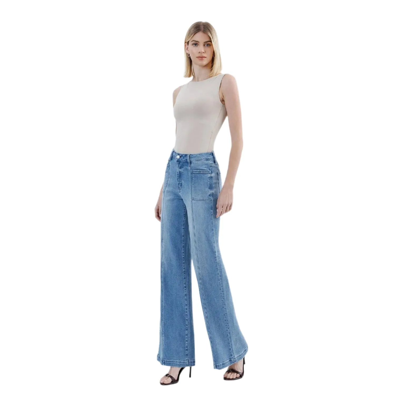 Women's Vervet High Rise Full Length Extreme Wide Leg Jeans LV1702