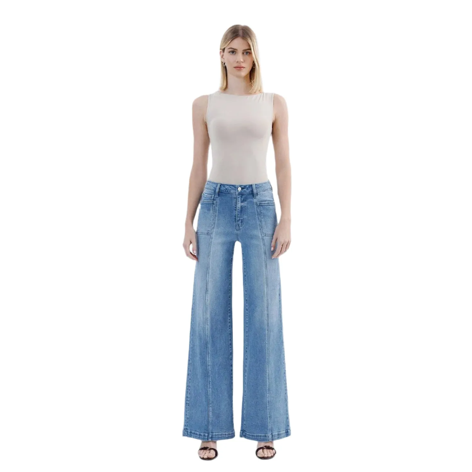 Women's Vervet High Rise Full Length Extreme Wide Leg Jeans LV1702