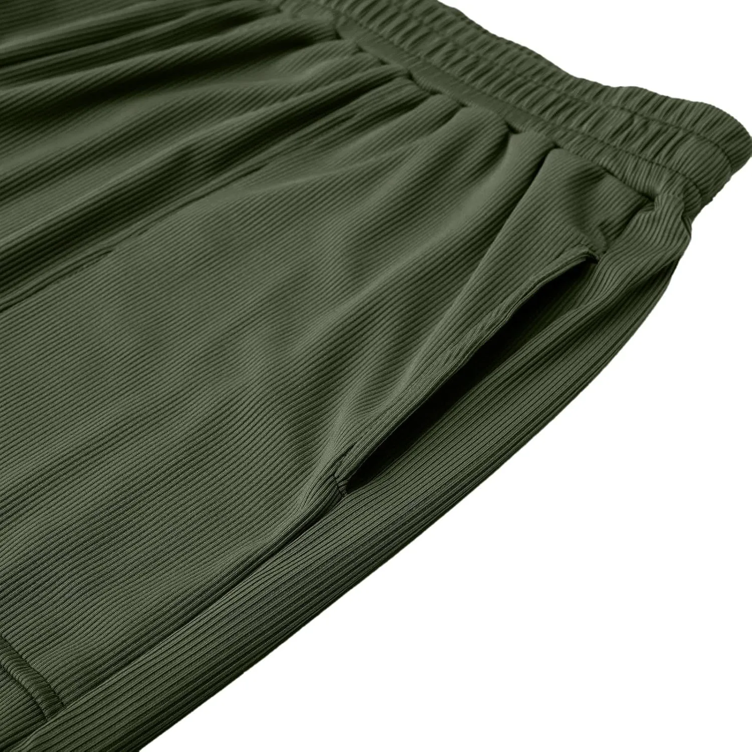 Women's Wide Leg Pants Casual Elastic Waist Lounge Baggy Straight Leg Flowy Trousers Teens Girls Loungewear Plus Size