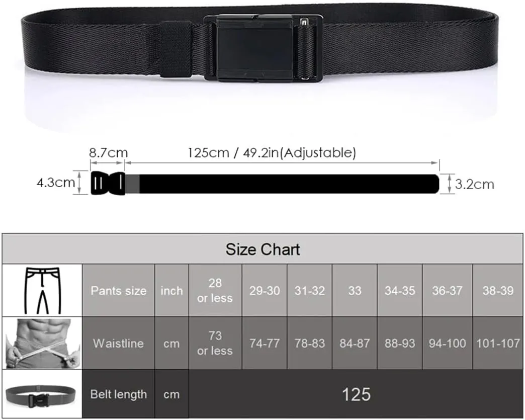 YTR6TW Men's Thin Belt Men Women Soft Nylon Outdoor Tactical Casual Belts Male Jeans Waistband