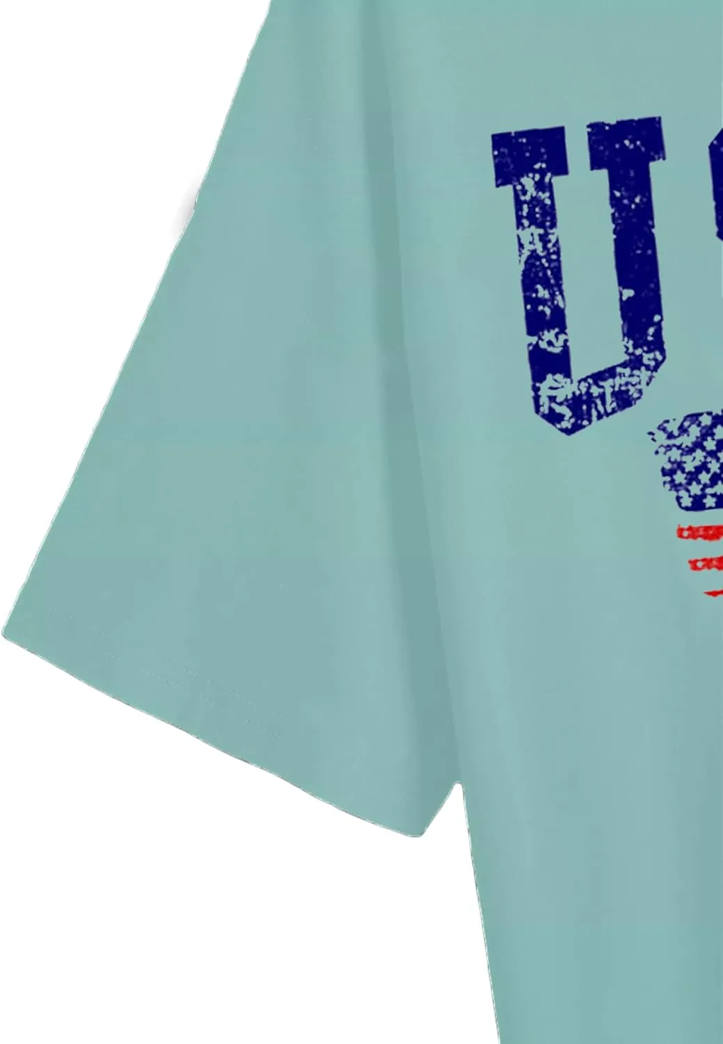 Zoyami Womens Oversized T Shirt USA Flag Graphic Tee Casual Summer Loose Short Sleeve Top