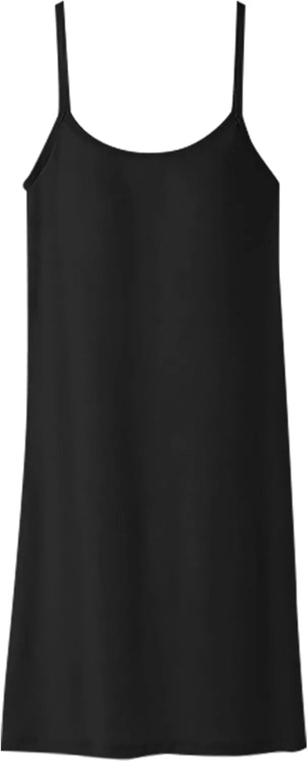 ZYXTIM Womens Casual Dress with Built-in Cups Adjustable Spaghetti Strap Cotton Comfy Sleepwear Nightdress Underwear