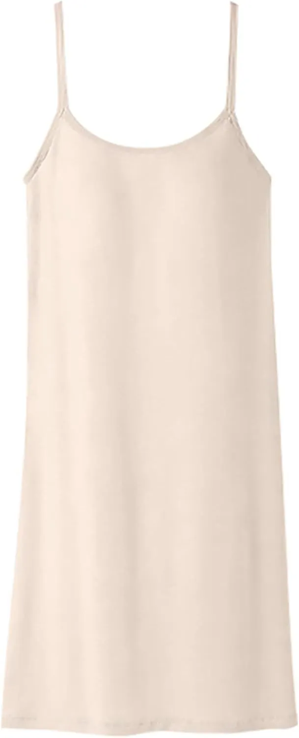 ZYXTIM Womens Casual Dress with Built-in Cups Adjustable Spaghetti Strap Cotton Comfy Sleepwear Nightdress Underwear