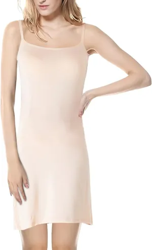 ZYXTIM Womens Casual Dress with Built-in Cups Adjustable Spaghetti Strap Cotton Comfy Sleepwear Nightdress Underwear